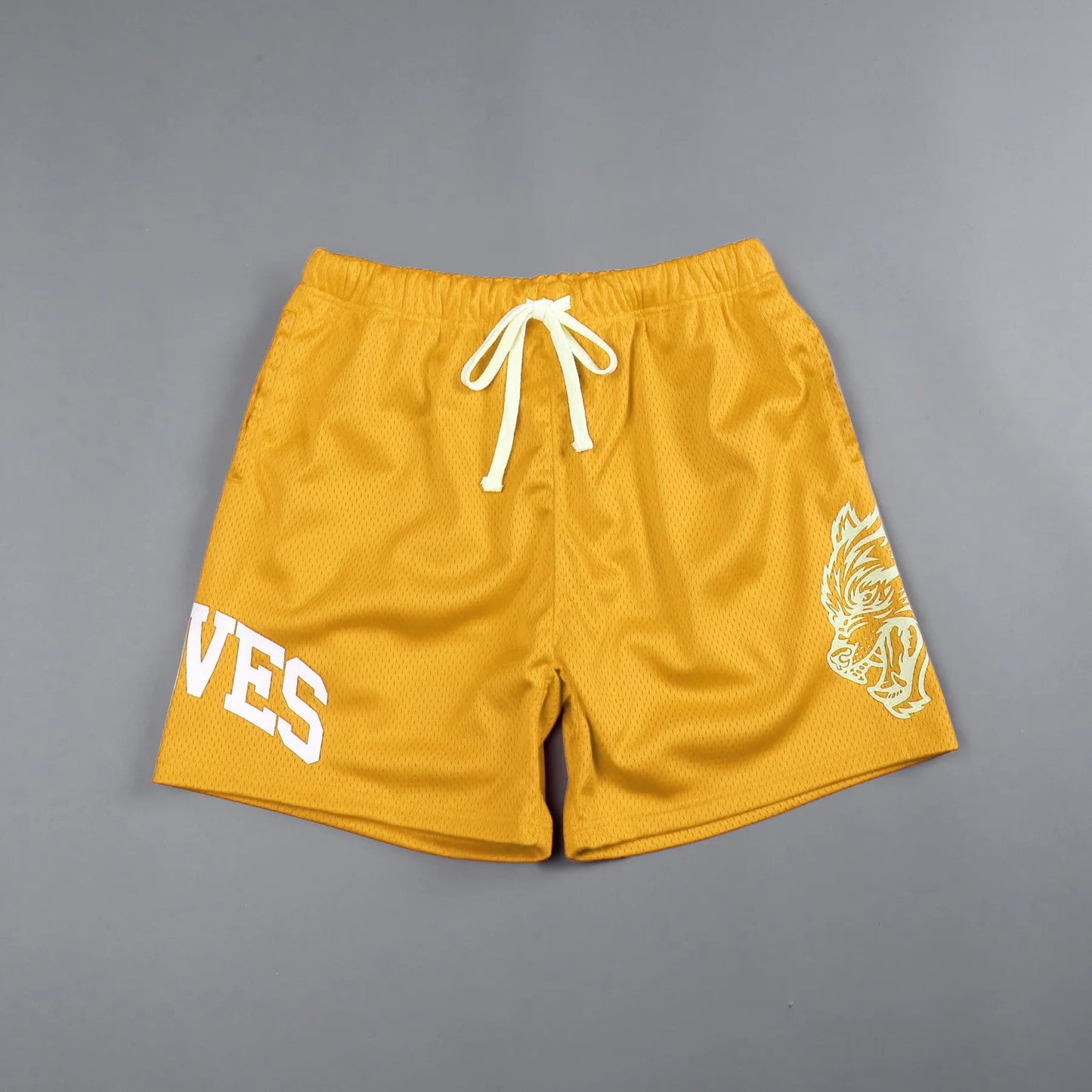 2023 New Street Fashion Men's Summer Mesh Breathable Shorts Casual Style Fitness Jogging Workout Men's Gym Green Sports Shorts - Yallafit