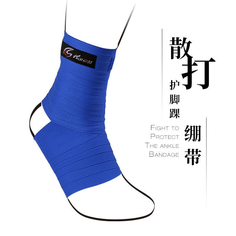 Kcross Sanda Fighting Ankle Support Men's and Women's Sports Fighting Taekwondo Fighting Boxing Winding Foot Binding Bandage - Yallafit