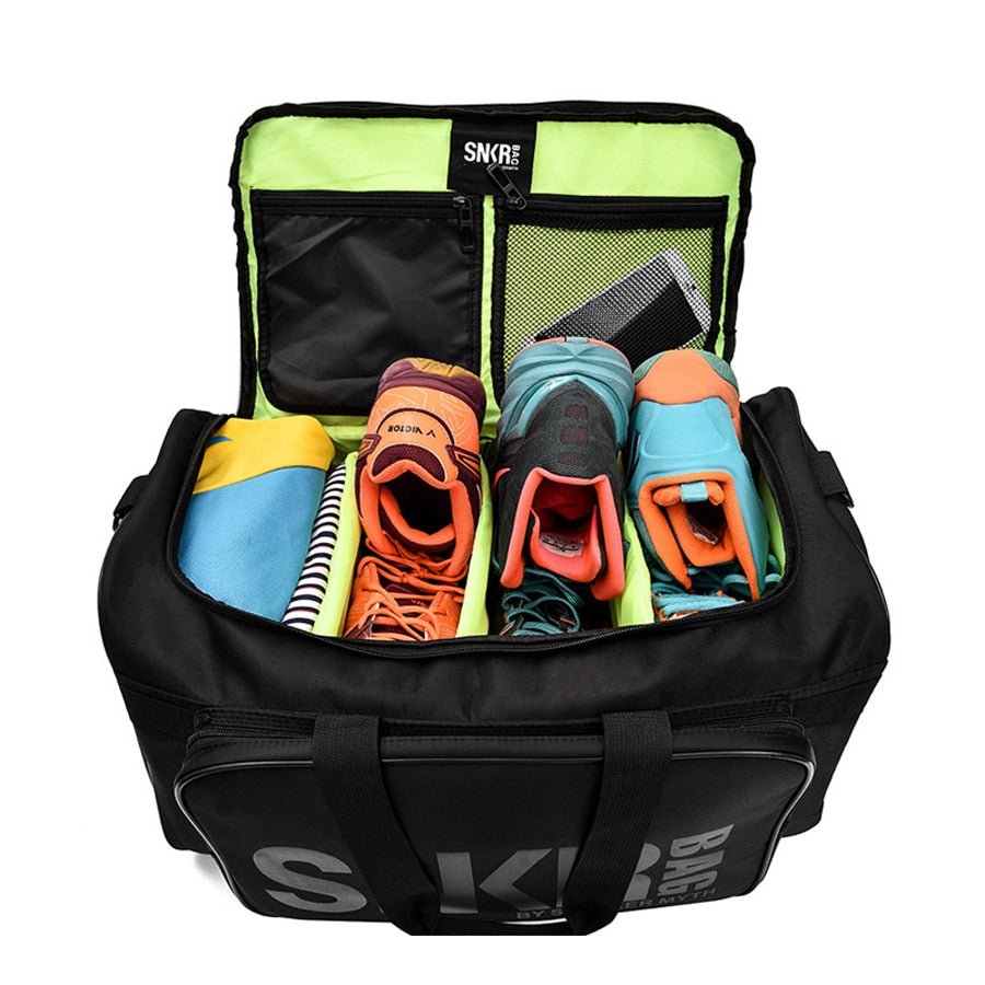 Large Multiple Compartment Sport Training Gym Bags Men Sneaker Gym Bag Shoes Packing Cube Organizer Waterproof Shoulder Bag SNKR - Yallafit 0
