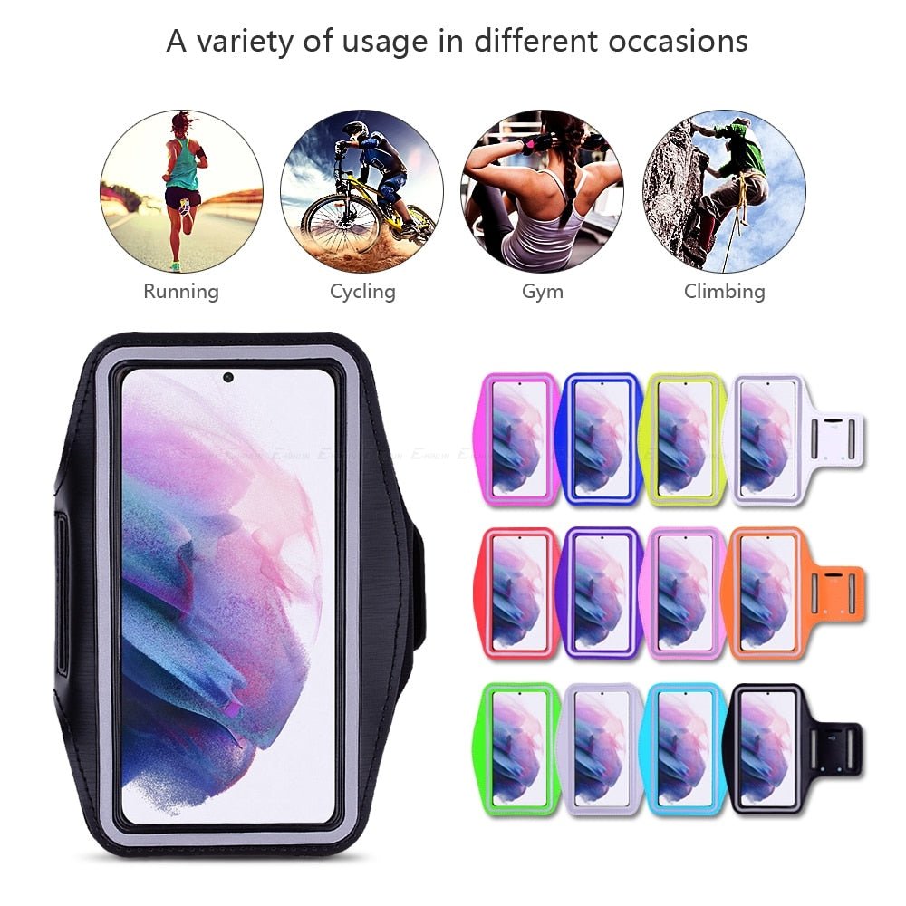 Waterproof Sport Running Gym Arm Band Case For Samsung Galaxy S23 S22 S21 S20 FE Note 20 10 5G Lite Plus Ultra A50 A70 A12 A52s - Yallafit