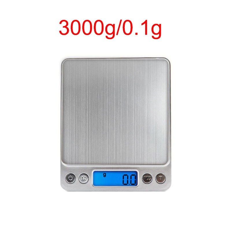 0.01g/0.1g Precision LCD Digital Scales 500g/3000g Mini Electronic Grams Weight Balance Scale for Tea Baking Weighing Scale - Yallafit