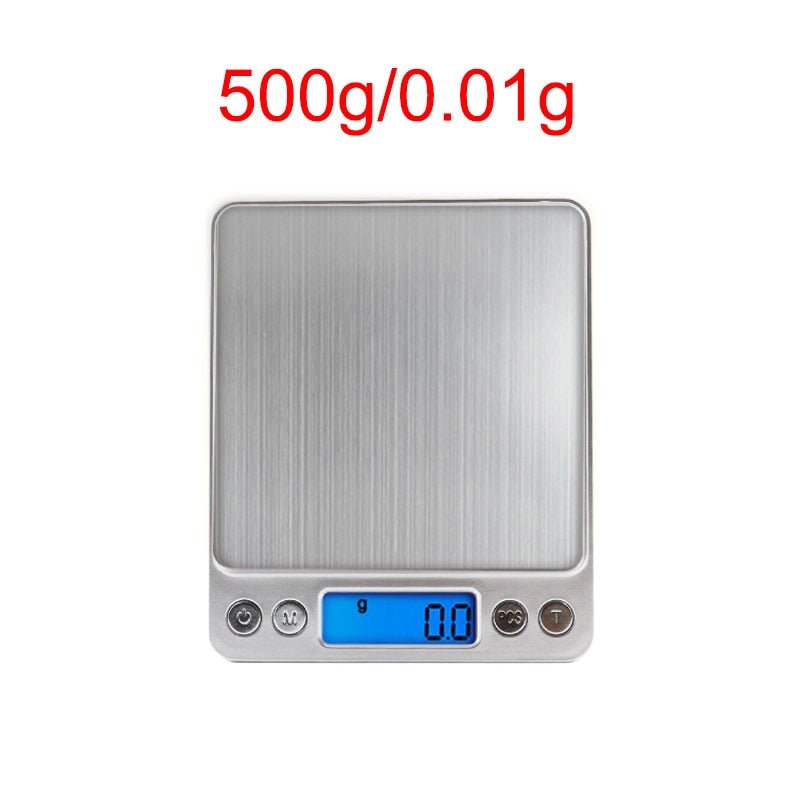 0.01g/0.1g Precision LCD Digital Scales 500g/3000g Mini Electronic Grams Weight Balance Scale for Tea Baking Weighing Scale - Yallafit