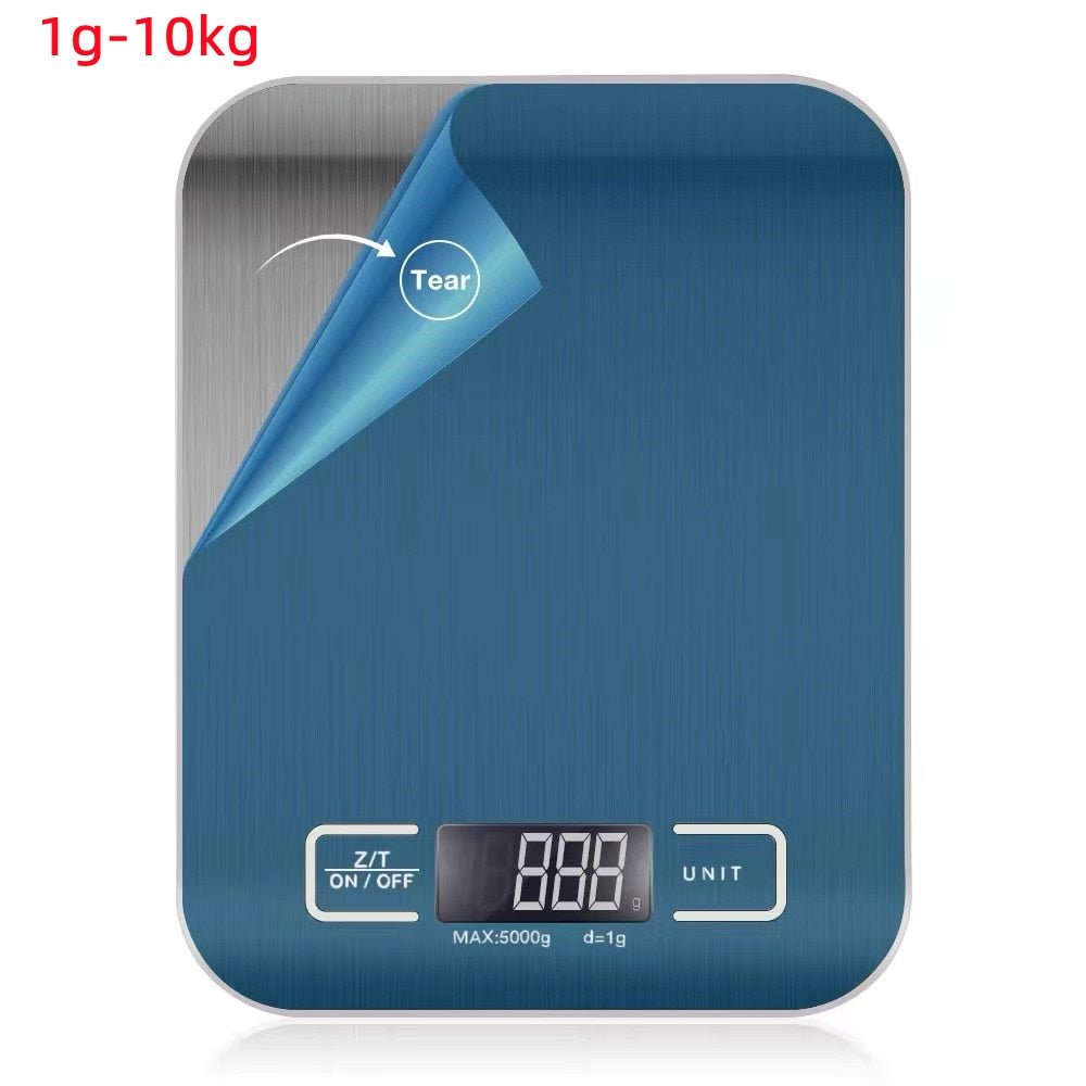 10KG Kitchen Scales Stainless Steel Weighing For Food Diet Postal Balance Measuring LCD Precision Electronic - Yallafit