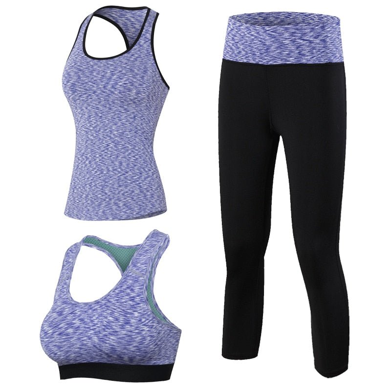 1/2/3pcs Fitness Yoga Tracksuit for Women Sleeveless Sport Shirt Gym Bra Tops Trousers Girl Sport Suit Gym Pants Green Yoga suit - Yallafit