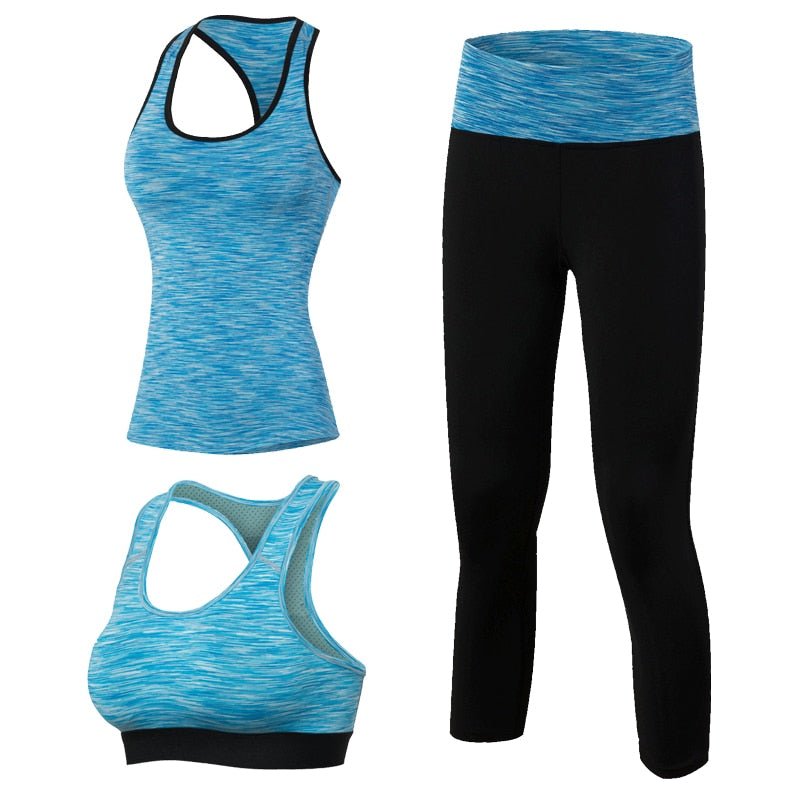 1/2/3pcs Fitness Yoga Tracksuit for Women Sleeveless Sport Shirt Gym Bra Tops Trousers Girl Sport Suit Gym Pants Green Yoga suit - Yallafit