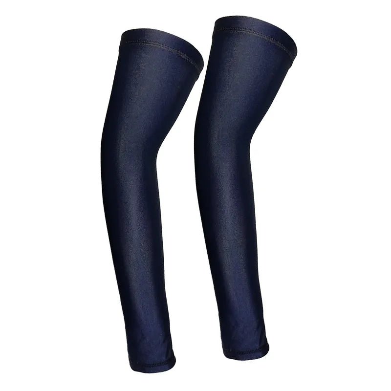 1Pair Breathable Quick Dry UV Protection Running Arm Sleeves Basketball Elbow Pad Fitness Armguards Sports Cycling Arm Warmers 8 - Yallafit