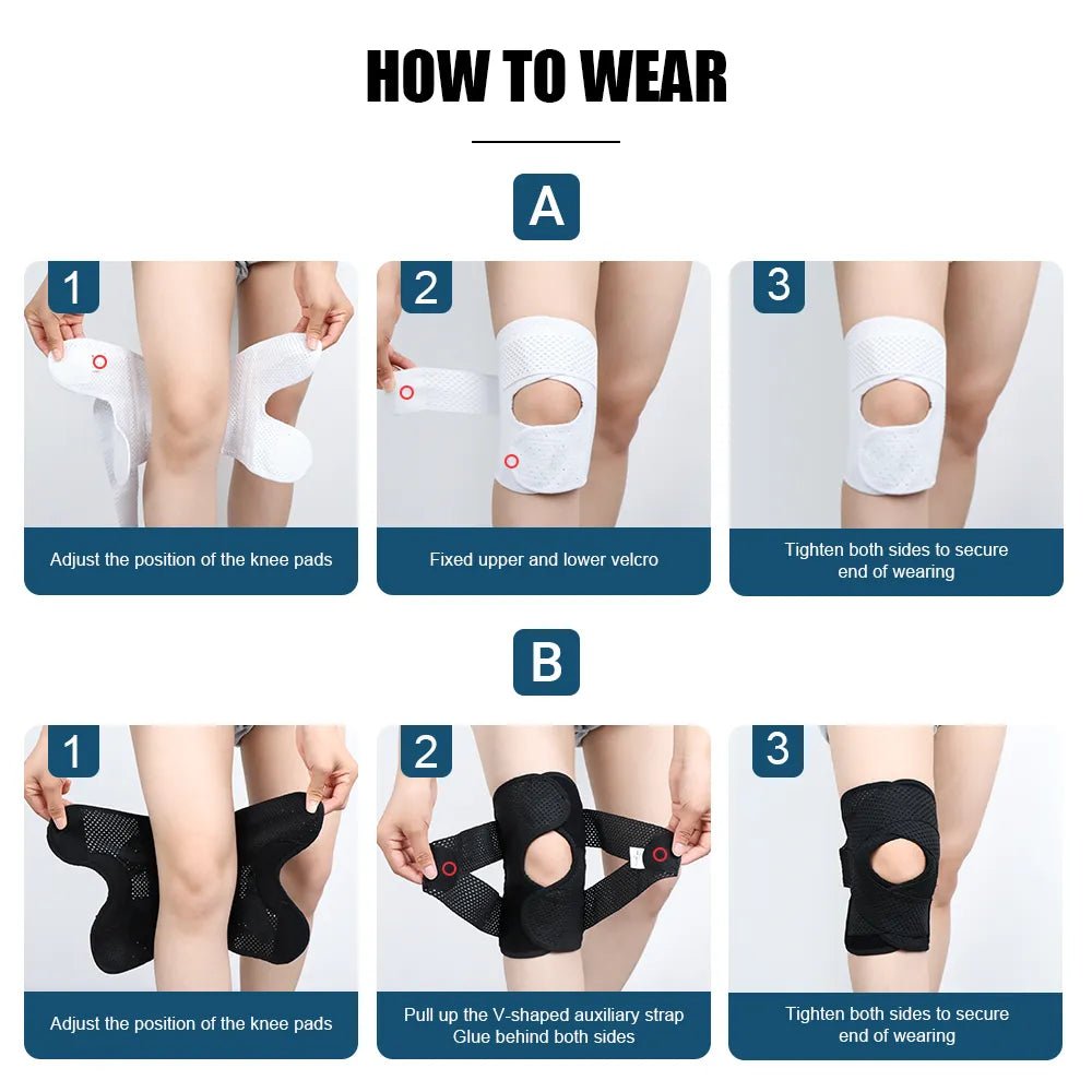 1PC Sports Kneepad Men Women Pressurized Elastic Knee Pads Arthritis Joints Protector Fitness Gear Volleyball Brace Protector - Yallafit
