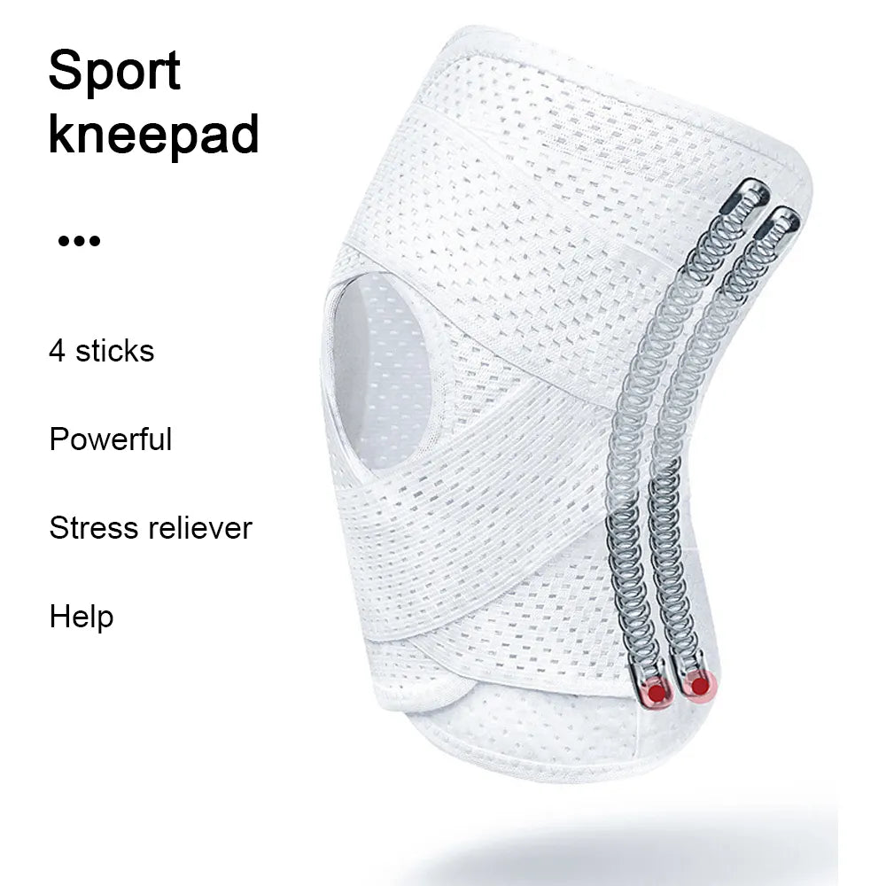 1PC Sports Kneepad Men Women Pressurized Elastic Knee Pads Arthritis Joints Protector Fitness Gear Volleyball Brace Protector - Yallafit