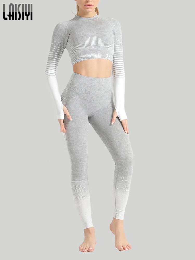 2 Piece Push Up Set Leggings Shirt Gym Sets Tracksuit Women Workout Gym Clothing Sport Clothes Fitness Suits Women's Sportswear - Yallafit