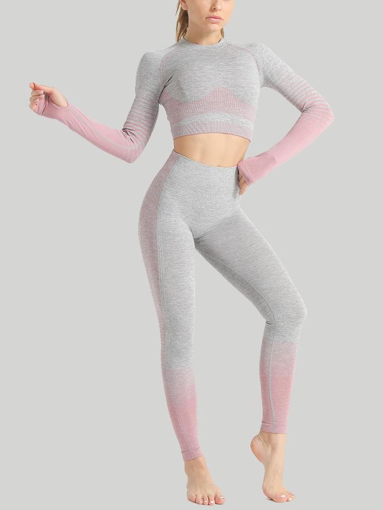 2 Piece Push Up Set Leggings Shirt Gym Sets Tracksuit Women Workout Gym Clothing Sport Clothes Fitness Suits Women's Sportswear - Yallafit