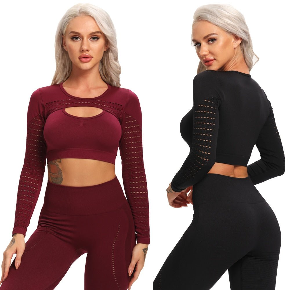 2 Piece Seamless Sports Sets workout yoga set Women's Suit for fitness leggings Vital Sportswear Gym clothing 2021 Tracksuits - Yallafit