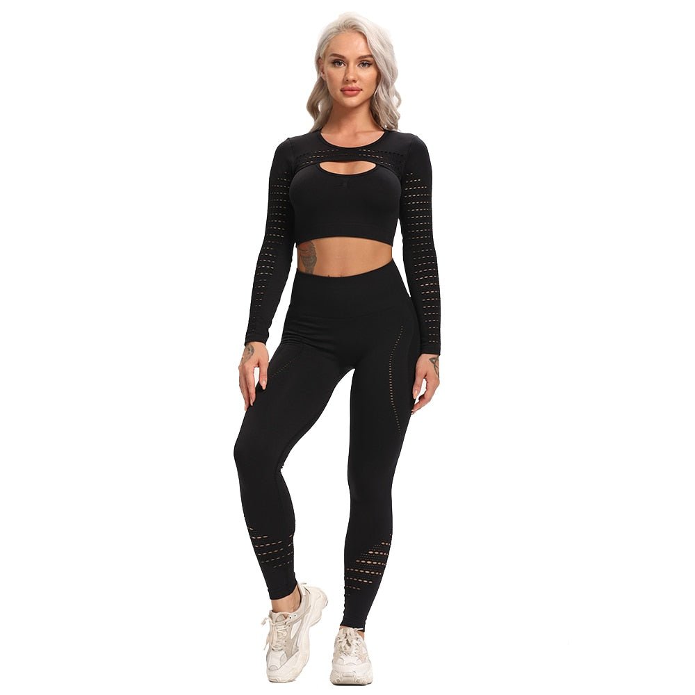 2 Piece Seamless Sports Sets workout yoga set Women's Suit for fitness leggings Vital Sportswear Gym clothing 2021 Tracksuits - Yallafit
