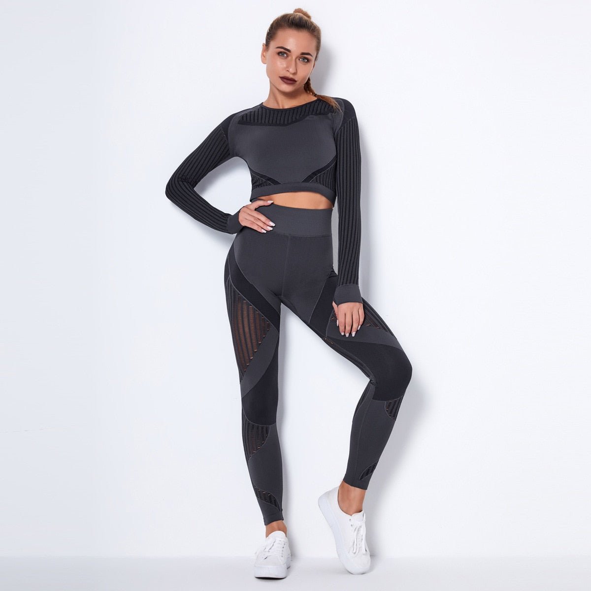 2 Piece Seamless Sports Sets workout yoga set Women's Suit for fitness leggings Vital Sportswear Gym clothing 2021 Tracksuits - Yallafit