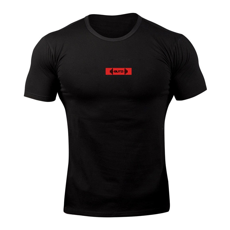 2019 Brand Men T shirt bodybuilding fitness mens tops cotton leisure gyms singlets Cotton Short Sleeve tight fashion Tshirt - Yallafit