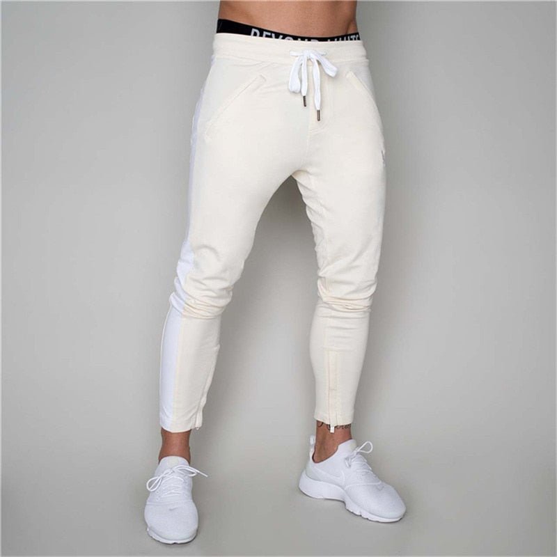 2019 Men Joggers Casual Pants Fitness Men Sportswear Pants Bottoms Skinny Sweatpants Trousers Black Gyms Jogger Sweat Pants - Yallafit