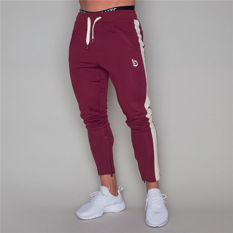 2019 Men Joggers Casual Pants Fitness Men Sportswear Pants Bottoms Skinny Sweatpants Trousers Black Gyms Jogger Sweat Pants - Yallafit