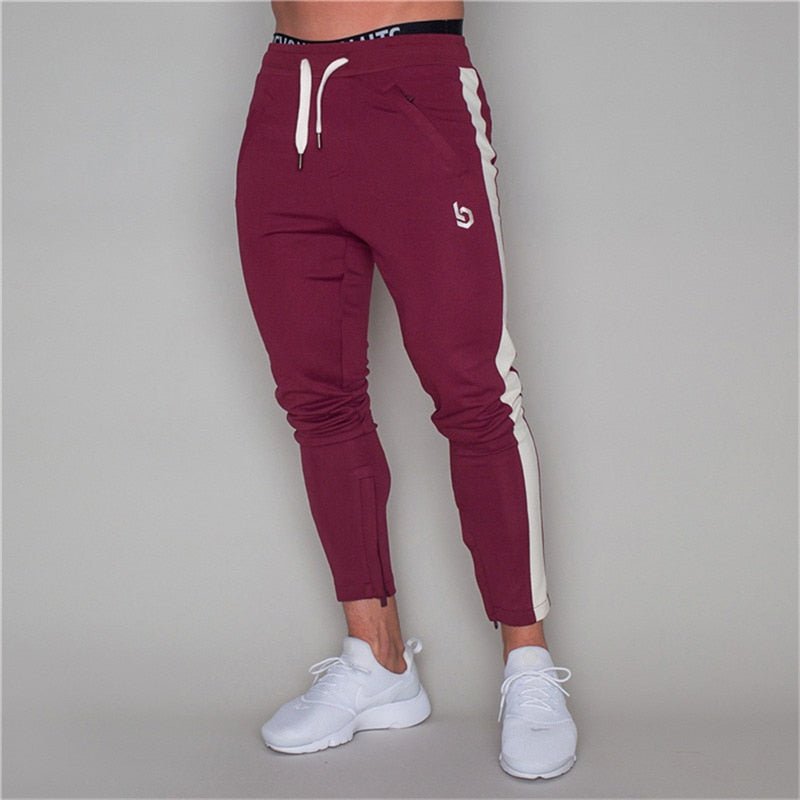 2019 Men Joggers Casual Pants Fitness Men Sportswear Pants Bottoms Skinny Sweatpants Trousers Black Gyms Jogger Sweat Pants - Yallafit
