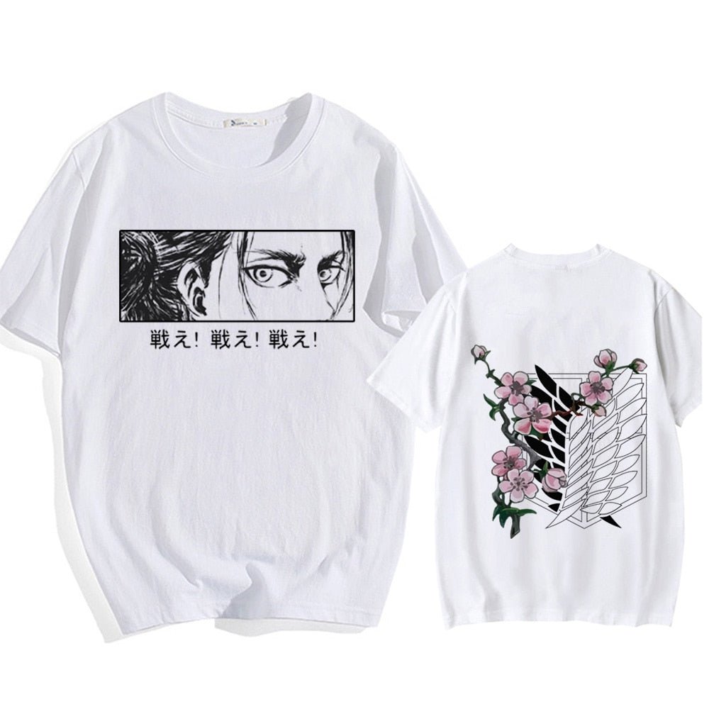 2021 Hot Anime Final Season Attack on Titan T Shirt Men Kawaii Summer Tops Titans Attack Graphic Tees Harajuku Tshirt Male - Yallafit