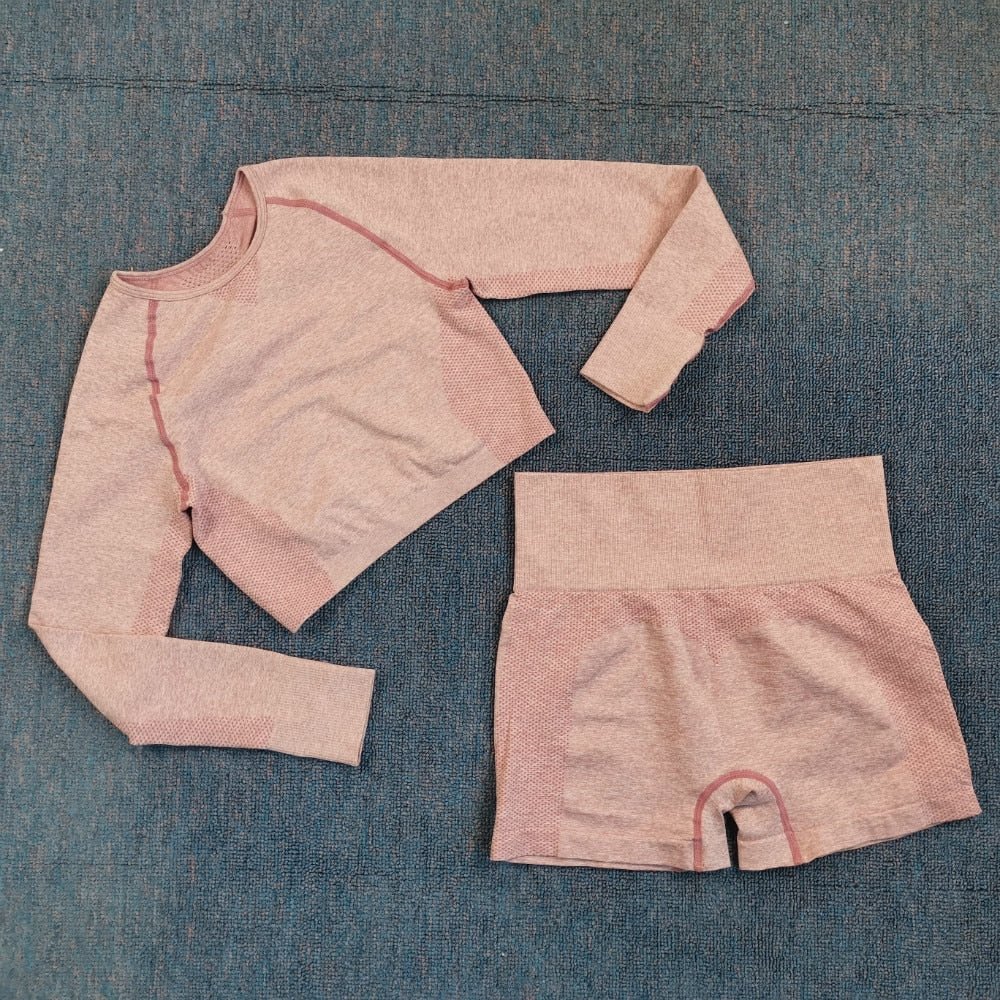 2021 Sexy Bra Seamless Shorts Leggings And Top Yoga Set sports Tracksuit For Women Workout Gym Clothing Sport Clothes Gym Set - Yallafit