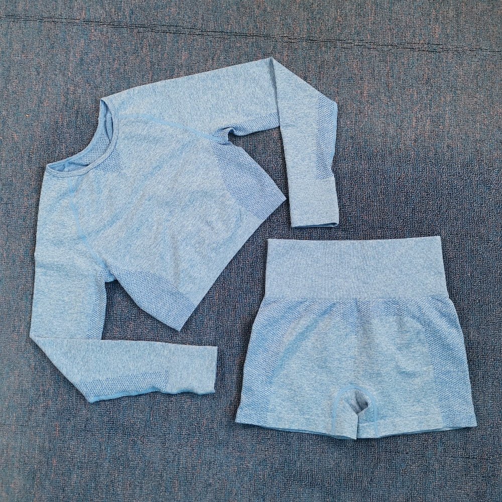 2021 Sexy Bra Seamless Shorts Leggings And Top Yoga Set sports Tracksuit For Women Workout Gym Clothing Sport Clothes Gym Set - Yallafit