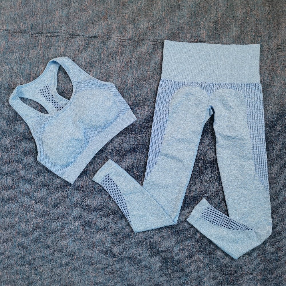 2021 Sexy Bra Seamless Shorts Leggings And Top Yoga Set sports Tracksuit For Women Workout Gym Clothing Sport Clothes Gym Set - Yallafit