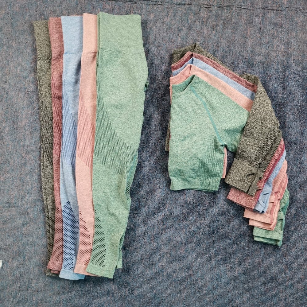 2021 Sexy Bra Seamless Shorts Leggings And Top Yoga Set sports Tracksuit For Women Workout Gym Clothing Sport Clothes Gym Set - Yallafit