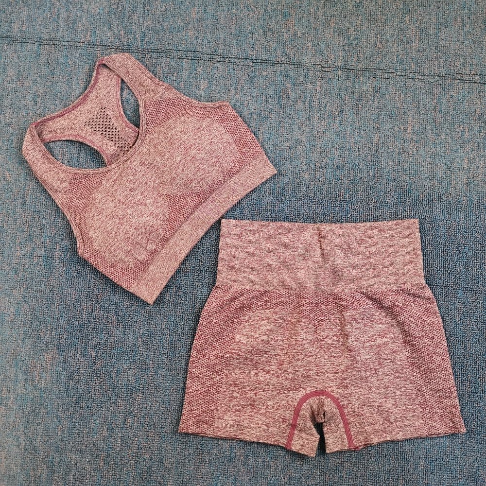 2021 Sexy Bra Seamless Shorts Leggings And Top Yoga Set sports Tracksuit For Women Workout Gym Clothing Sport Clothes Gym Set - Yallafit