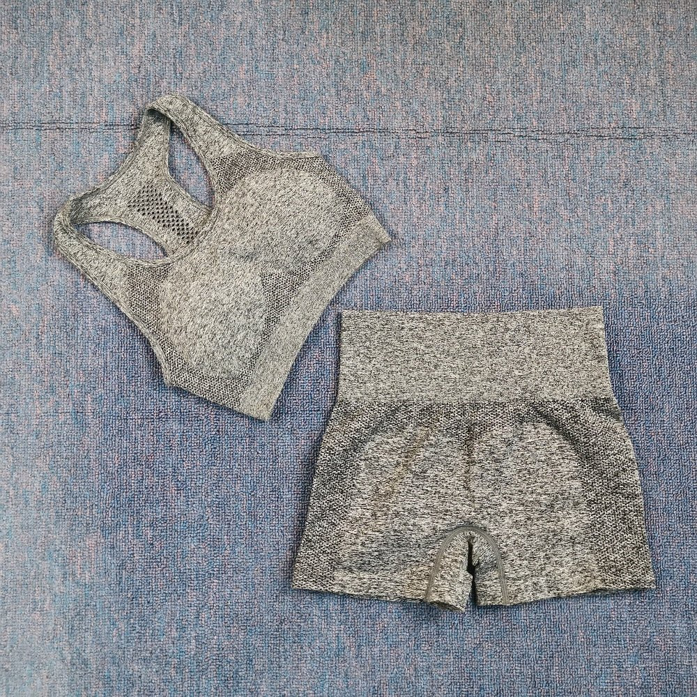 2021 Sexy Bra Seamless Shorts Leggings And Top Yoga Set sports Tracksuit For Women Workout Gym Clothing Sport Clothes Gym Set - Yallafit