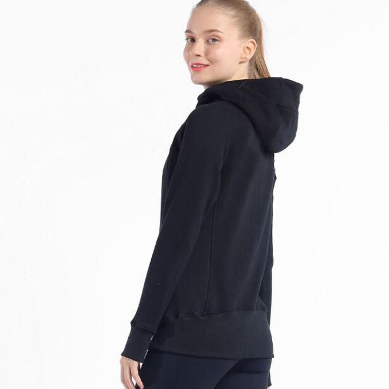 2021 Woman Outdoor Hoodies Cardigan Sport Gym Athletic Trainning Sweatshirt With Hood Women - Yallafit