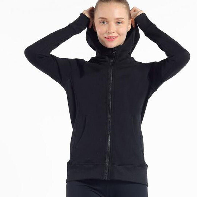 2021 Woman Outdoor Hoodies Cardigan Sport Gym Athletic Trainning Sweatshirt With Hood Women - Yallafit