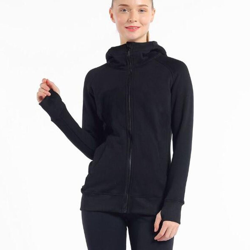 2021 Woman Outdoor Hoodies Cardigan Sport Gym Athletic Trainning Sweatshirt With Hood Women - Yallafit