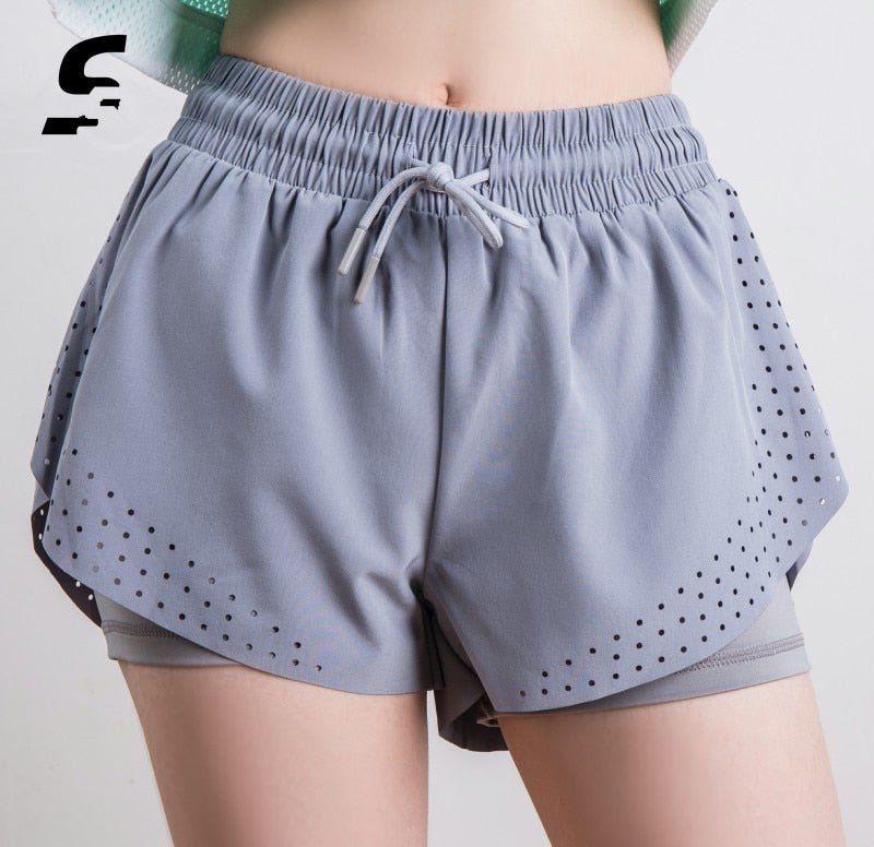 2021 Women Workout Shorts Fitness Yoga Quick-dry Breathable Sport Shorts Female Running Gym Leggings Yoga Athletic Spandex Pants - Yallafit