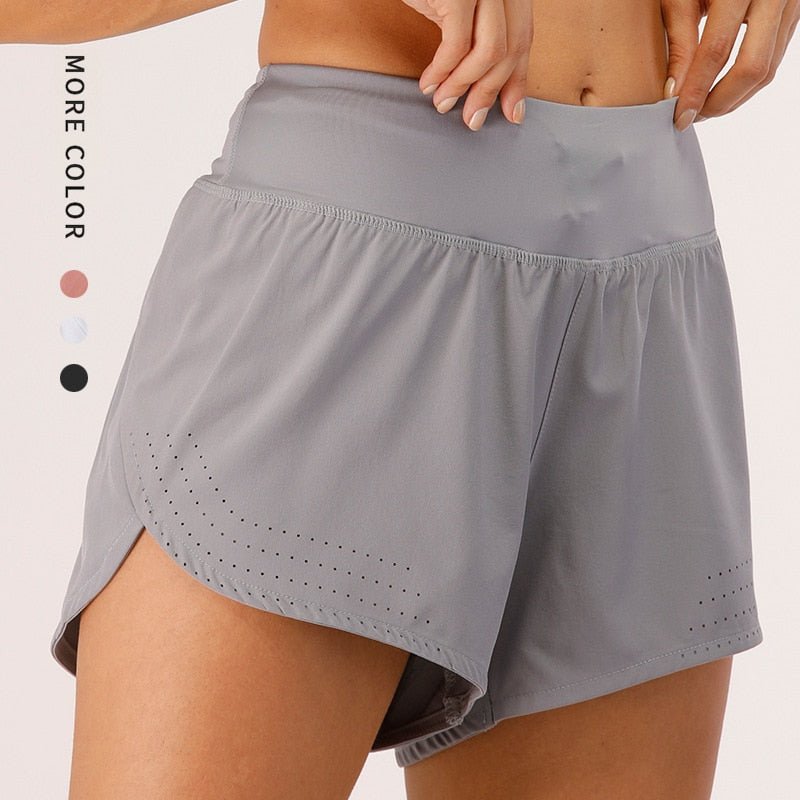 2021 Women Workout Shorts Fitness Yoga Quick-dry Breathable Sport Shorts Female Running Gym Leggings Yoga Athletic Spandex Pants - Yallafit