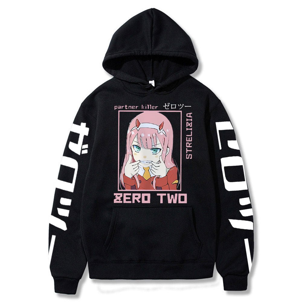 2022 New Kawaii Anime Darling In The Franxx Men Women Unisex Hoodies Sweatshirts Zero Two Hoodie Autumn Winter Harajuku Pullover - Yallafit