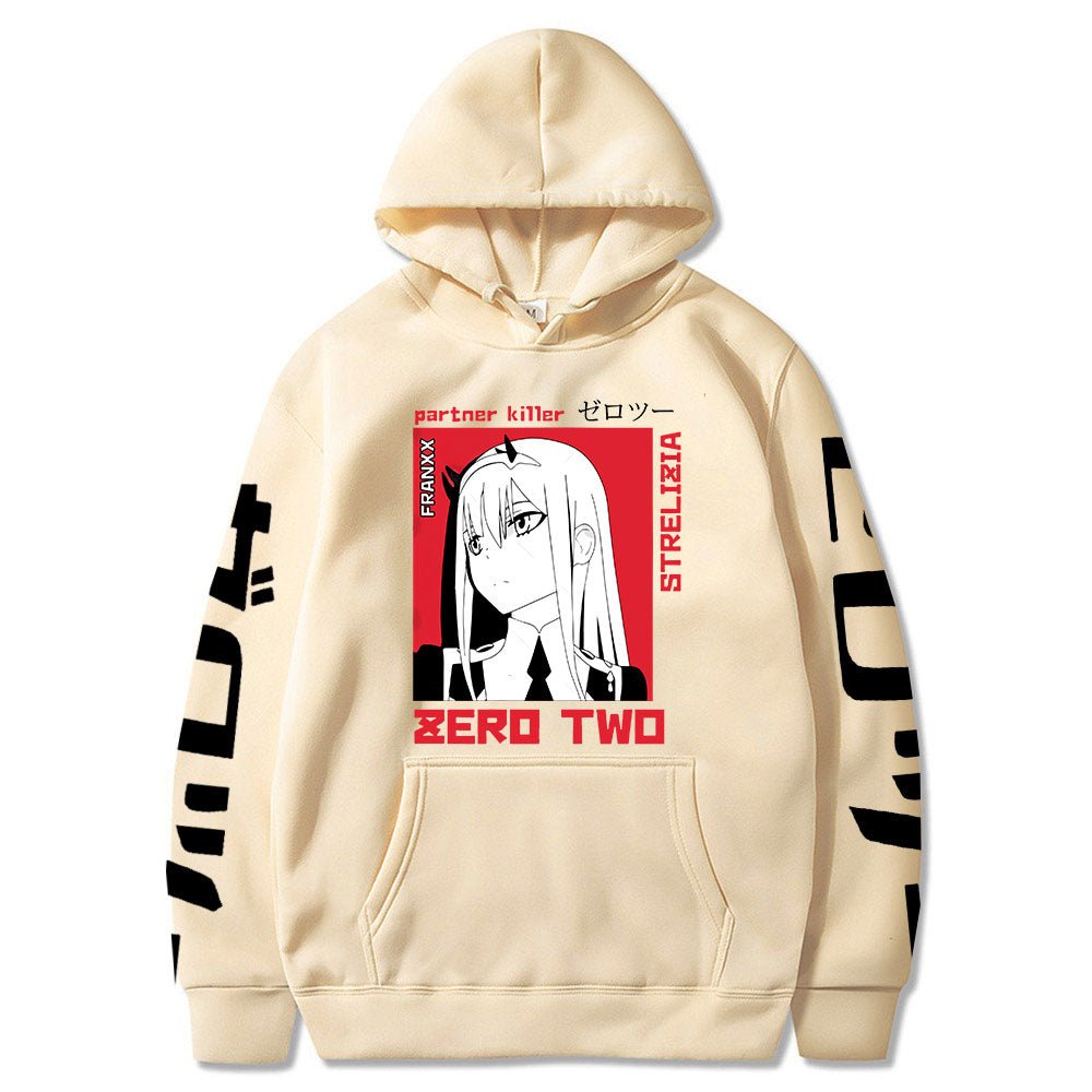 2022 New Kawaii Anime Darling In The Franxx Men Women Unisex Hoodies Sweatshirts Zero Two Hoodie Autumn Winter Harajuku Pullover - Yallafit