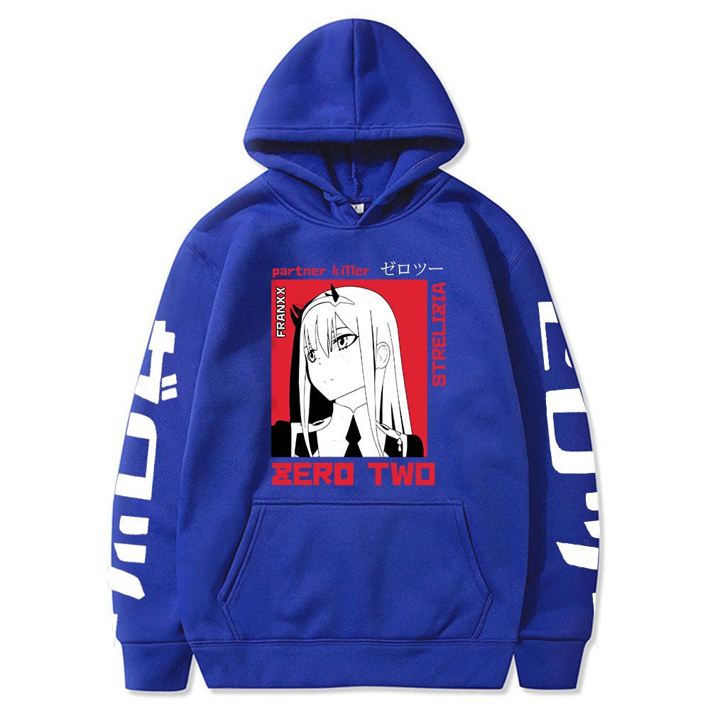 2022 New Kawaii Anime Darling In The Franxx Men Women Unisex Hoodies Sweatshirts Zero Two Hoodie Autumn Winter Harajuku Pullover - Yallafit