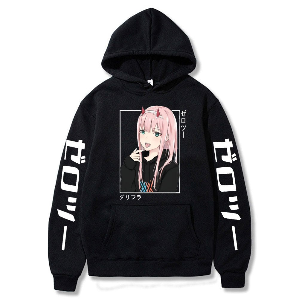 2022 New Kawaii Anime Darling In The Franxx Men Women Unisex Hoodies Sweatshirts Zero Two Hoodie Autumn Winter Harajuku Pullover - Yallafit