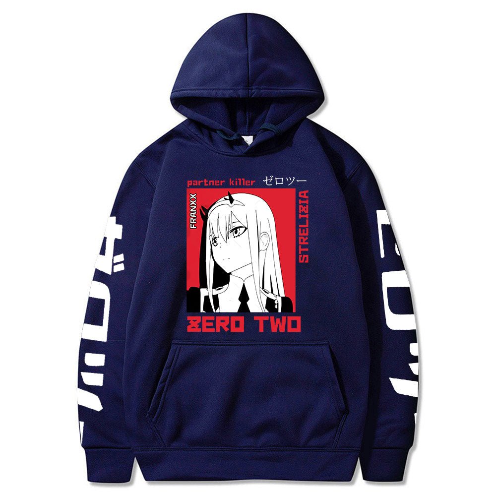 2022 New Kawaii Anime Darling In The Franxx Men Women Unisex Hoodies Sweatshirts Zero Two Hoodie Autumn Winter Harajuku Pullover - Yallafit