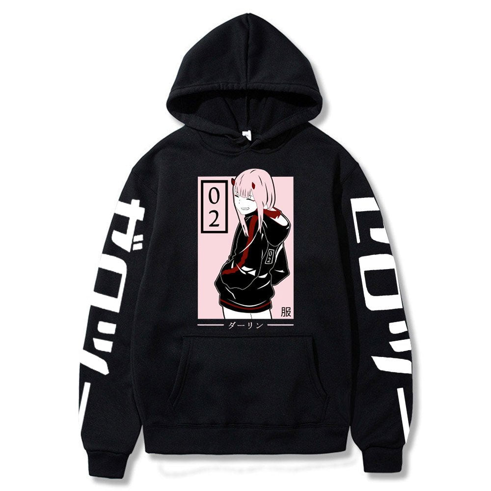 2022 New Kawaii Anime Darling In The Franxx Men Women Unisex Hoodies Sweatshirts Zero Two Hoodie Autumn Winter Harajuku Pullover - Yallafit