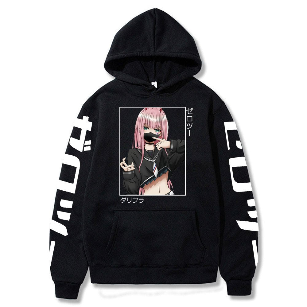 2022 New Kawaii Anime Darling In The Franxx Men Women Unisex Hoodies Sweatshirts Zero Two Hoodie Autumn Winter Harajuku Pullover - Yallafit