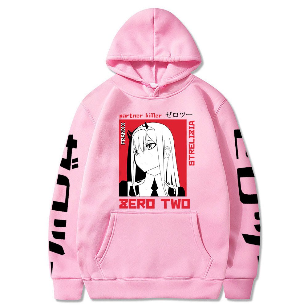 2022 New Kawaii Anime Darling In The Franxx Men Women Unisex Hoodies Sweatshirts Zero Two Hoodie Autumn Winter Harajuku Pullover - Yallafit