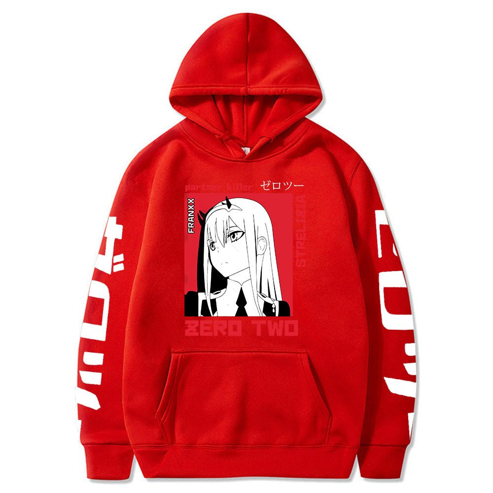 2022 New Kawaii Anime Darling In The Franxx Men Women Unisex Hoodies Sweatshirts Zero Two Hoodie Autumn Winter Harajuku Pullover - Yallafit