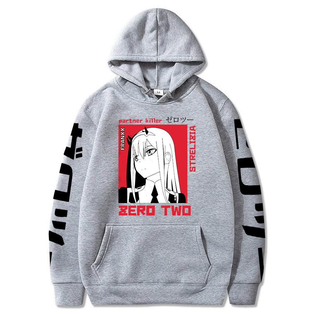 2022 New Kawaii Anime Darling In The Franxx Men Women Unisex Hoodies Sweatshirts Zero Two Hoodie Autumn Winter Harajuku Pullover - Yallafit