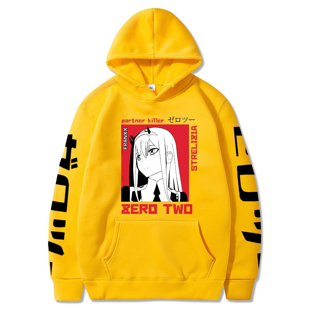 2022 New Kawaii Anime Darling In The Franxx Men Women Unisex Hoodies Sweatshirts Zero Two Hoodie Autumn Winter Harajuku Pullover - Yallafit