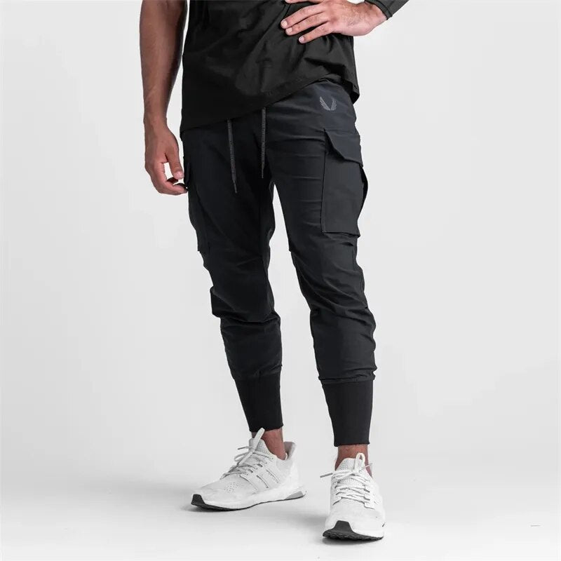 2022 New Men's Cargo Pants Summer Thin Loose Quick-Drying Elastic Leggings Running Training Sweatpants Casual Trend Trousers - Yallafit