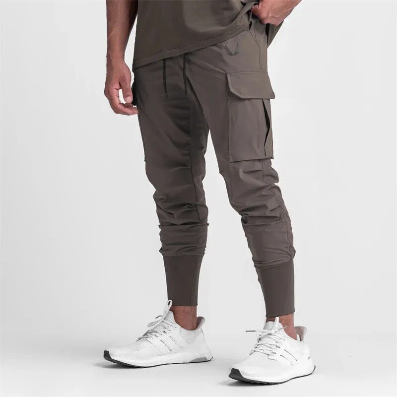 2022 New Men's Cargo Pants Summer Thin Loose Quick-Drying Elastic Leggings Running Training Sweatpants Casual Trend Trousers - Yallafit