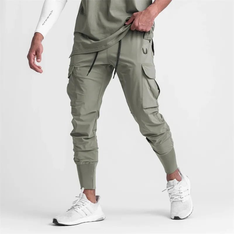 2022 New Men's Cargo Pants Summer Thin Loose Quick-Drying Elastic Leggings Running Training Sweatpants Casual Trend Trousers - Yallafit