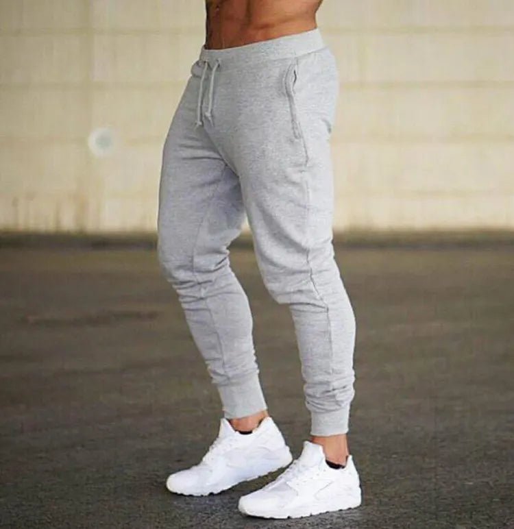 2023 New Muscle Fitness Running Training Sports Cotton Trousers Men's Breathable Slim Beam Mouth Casual Health Pants - Yallafit