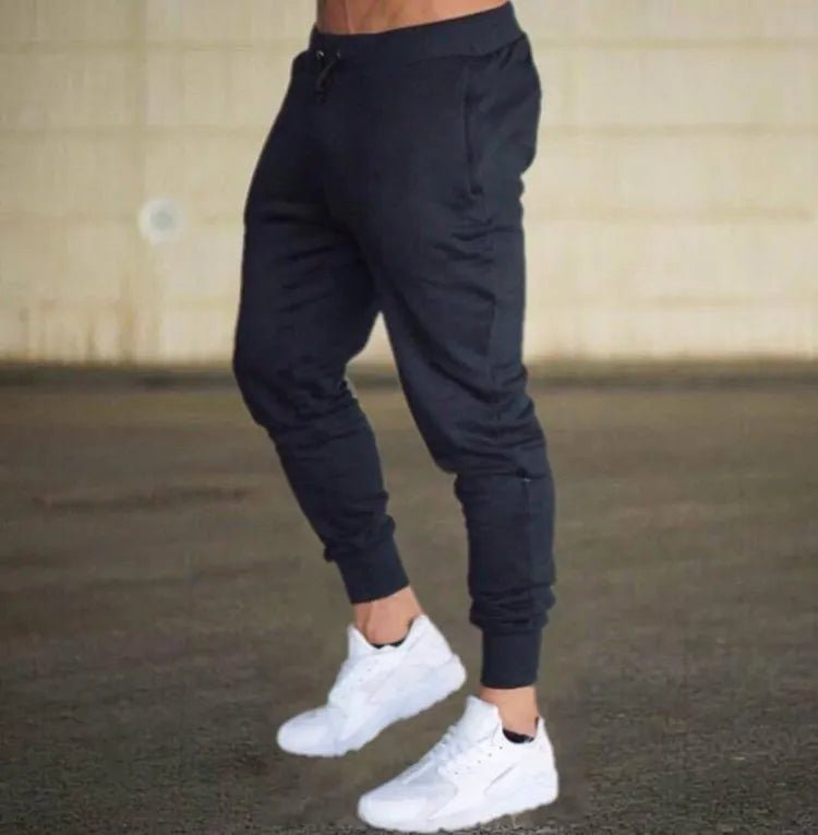 2023 New Muscle Fitness Running Training Sports Cotton Trousers Men's Breathable Slim Beam Mouth Casual Health Pants - Yallafit