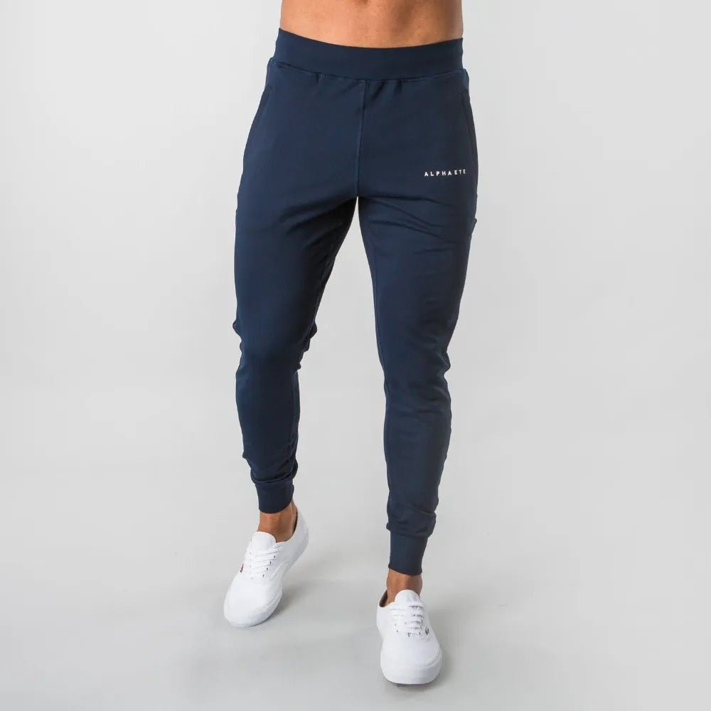 2023 New Muscle Fitness Running Training Sports Cotton Trousers Men's Breathable Slim Beam Mouth Casual Health Pants - Yallafit